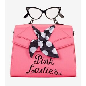 NWT Loungefly Grease Movie Pink Ladies Jacket Retro 80s‎ Figural Crossbody Bag